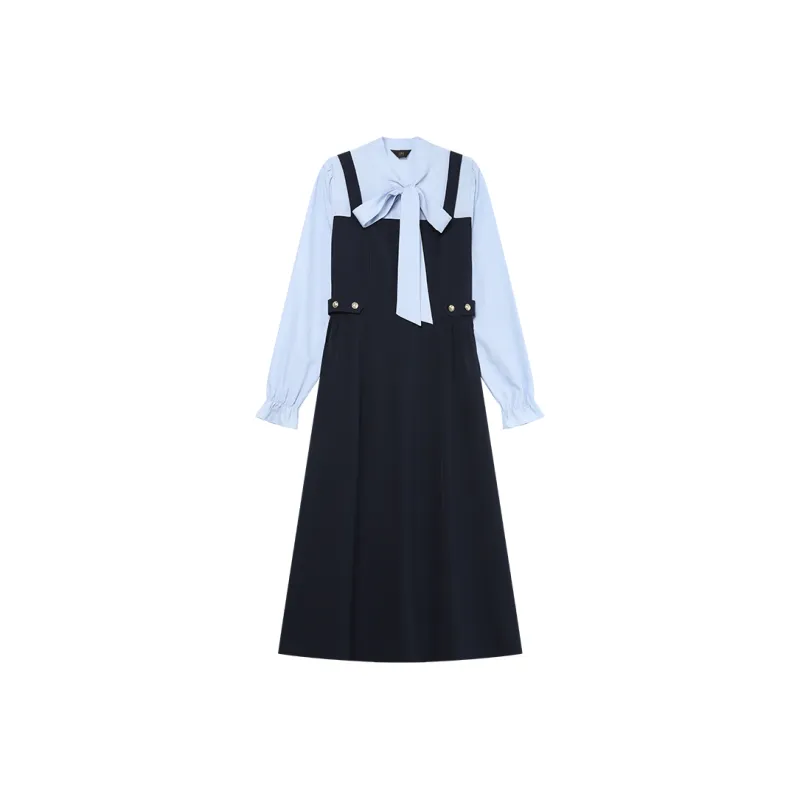 LOUISY AO Long Sleeved Dress Women's Blue-0