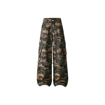 Wen Shan Jeans Women's Camouflage Brown