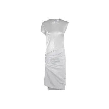 Paco Rabanne Ruched Asymmetric Mini Dress