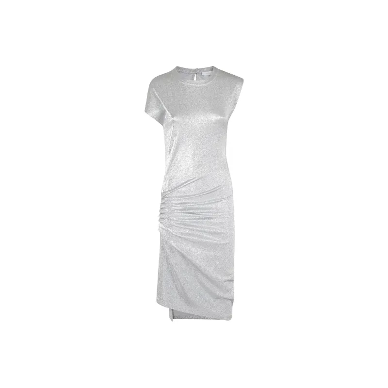 Paco Rabanne Ruched Asymmetric Mini Dress-0