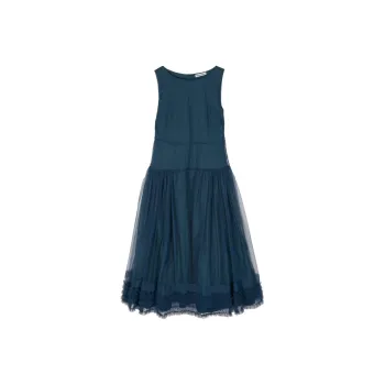 Molly Goddard Tiered Tulle Midi Dress