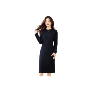 CARBAMMI Long Sleeved Dresses Women's Black