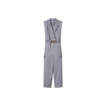 Twinset Pinstripe pattern Belted Jumpsuit