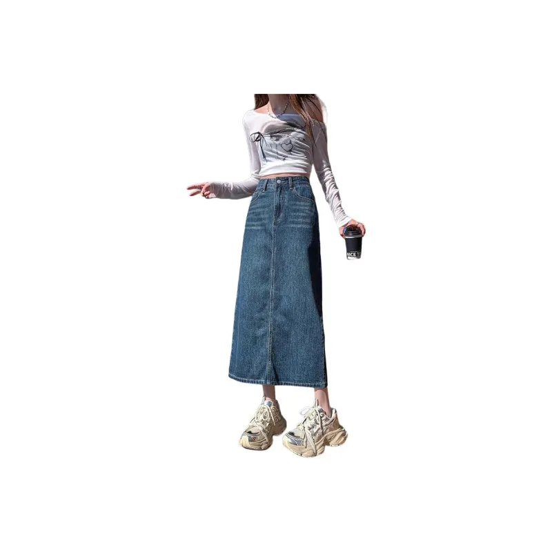ZAZN Denim Long Skirts Women's-5