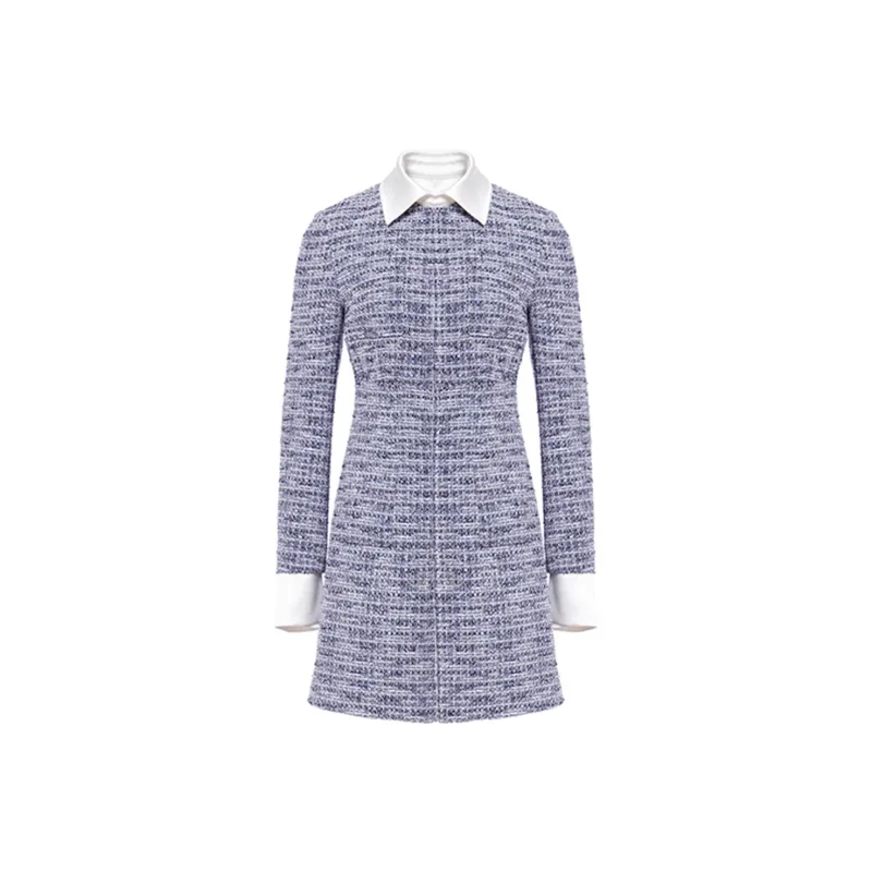 BESIONIA SS23 Long Sleeved Dresses Women's Blue White Multicolor-0