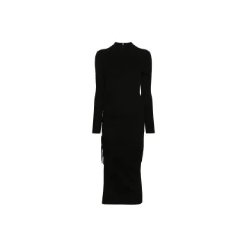 MICHAEL KORS Stretch Wool Ruched Dress
