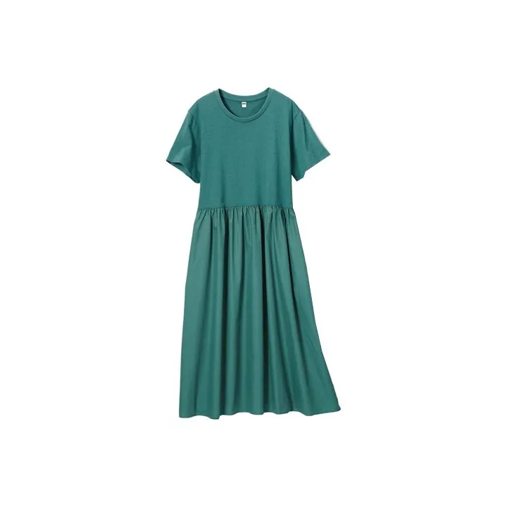 UNIQLO Short-Sleeved Dresses Women's Green-0