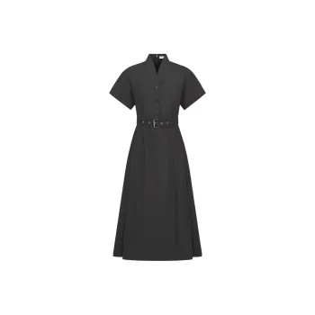 DIOR Short Sleeved Dress Women's Black