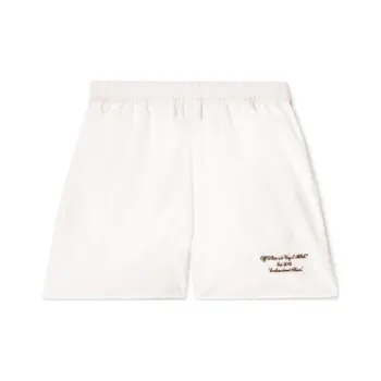 OFF WHITE Logo Embroidered Poplin Shorts
