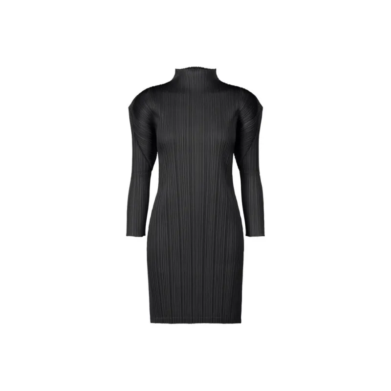 PLEATS PLEASE ISSEY MIYAKE SS24 Long-Sleeved Dresses Women's Black-0