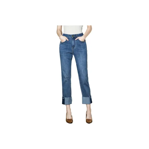 SMEN Jeans Women's Denim Blue