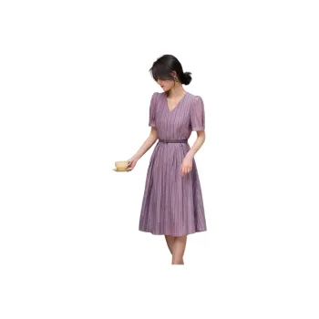 XWI Short Sleeved Dress Women's Dark Purple