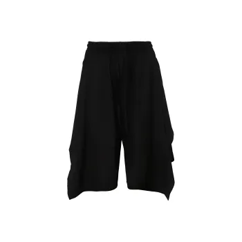 Y 3 Stripe Detailed Layered Effect Shorts