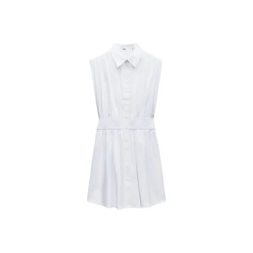 ZARA Sleeveless Dress Women's White