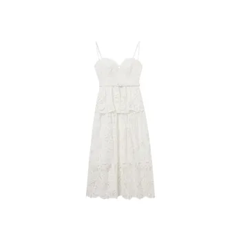 Self portrait Slip Dresses Women's Pure White