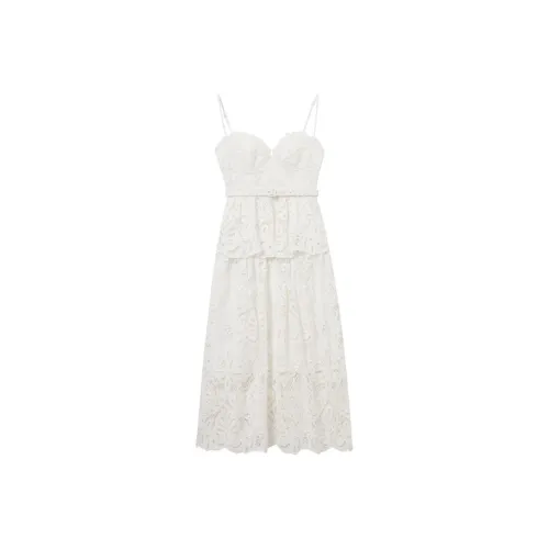 Self-portrait Slip Dresses Women's Pure White