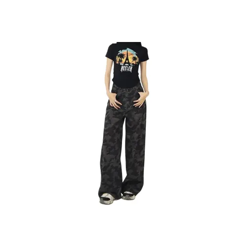 HELEH Jeans Women's Camouflage
