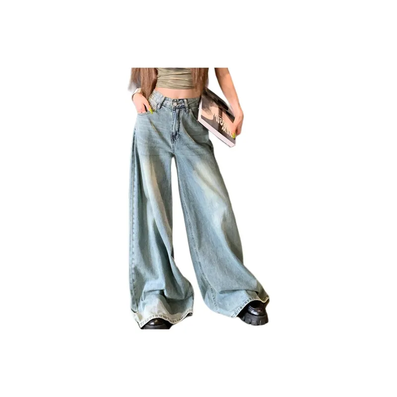 Kazakhstan Jeans Women's Vintage Denim Blue-0