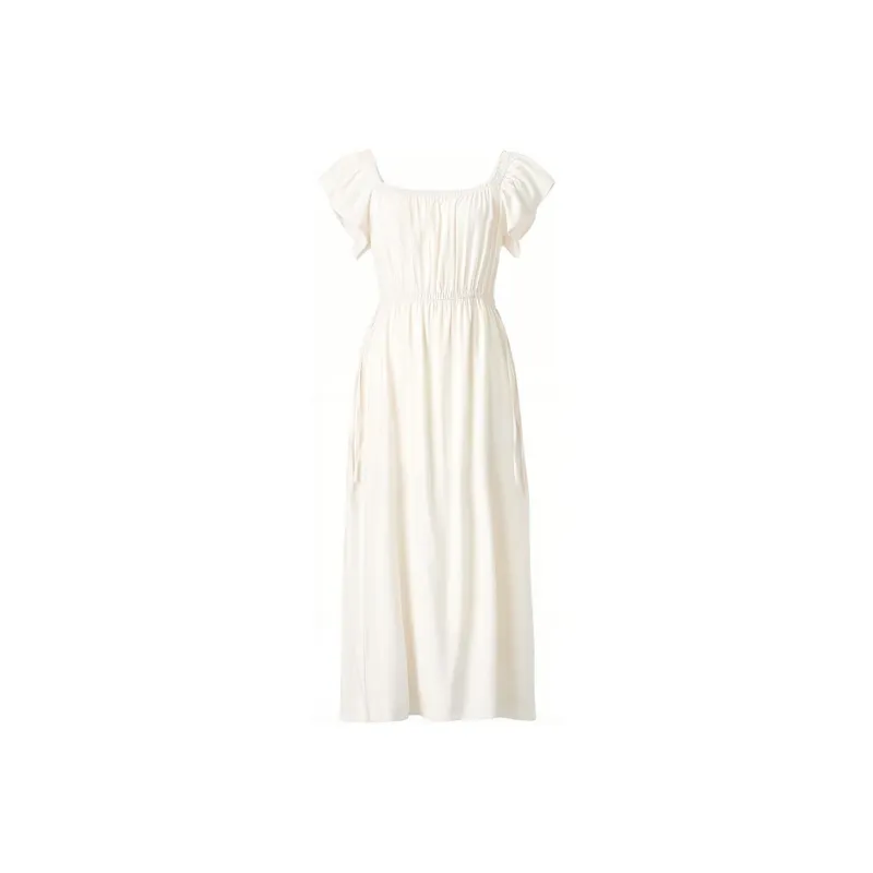 UNIQLO Short-Sleeved Dresses Women's White-0