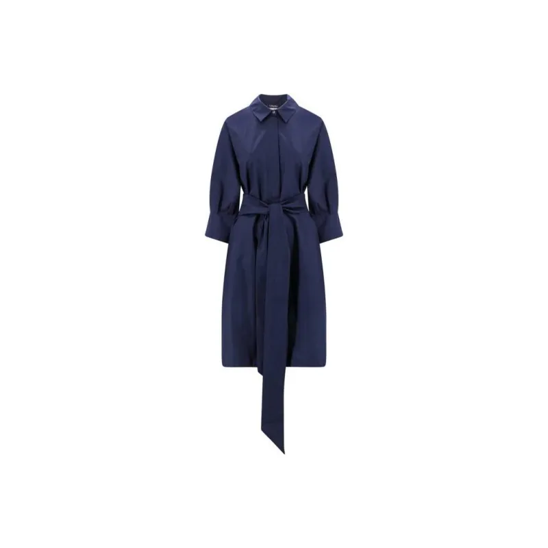 'S MAX MARA SS23 Long Sleeved Dresses Women's Dark Blue-0