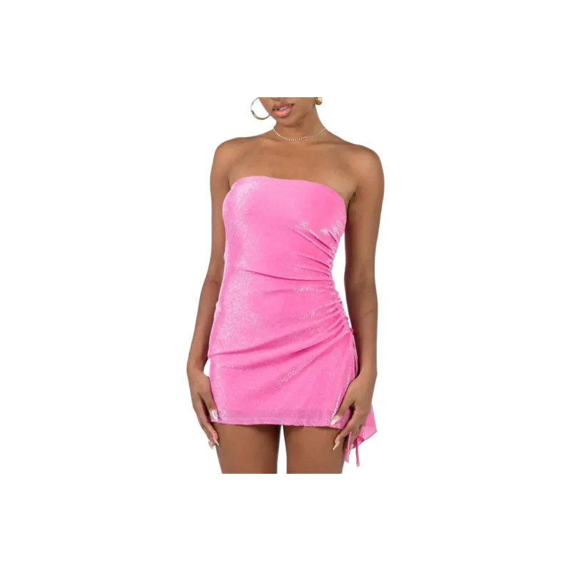 PRINCESS POLLY DONELLI MINI DRESS PINK Sleeveless Dress Women's PINK/Pink-0
