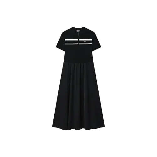 FILA Sports Life Collection Short Sleeved Dress Women's Jet Black