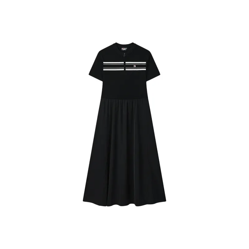 FILA Sports Life Collection Short Sleeved Dress Women's Jet Black-0
