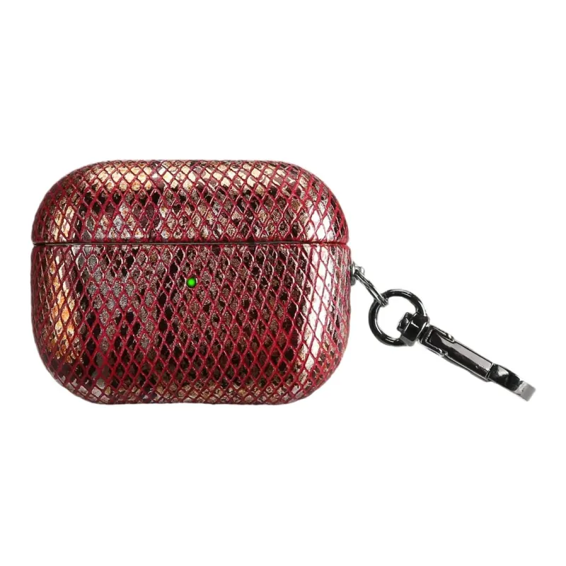 Baohuguang Compatibility Apple AirPods 1/2/3/4/Pro/Pro 2 PC Fashion Minimalist Style Snakeskin Print Headphone Cases-6