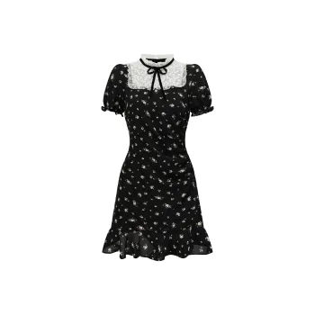 FIAWANG Short Sleeved Dress Women's Black