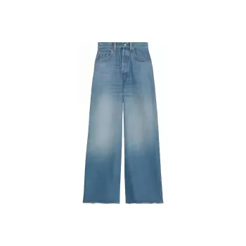 GUCCI Frayed Hem Wide Leg Jeans