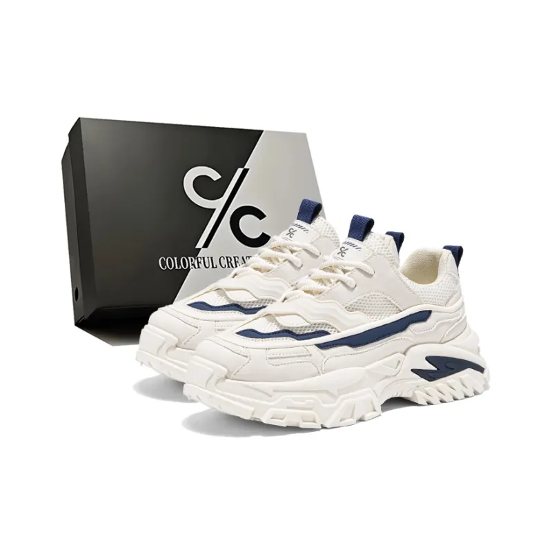 Colorful Creations Height Increasing Abrasion Resistant Lightweight Slip Resistant Low Top Chunky Sneakers Men's-6
