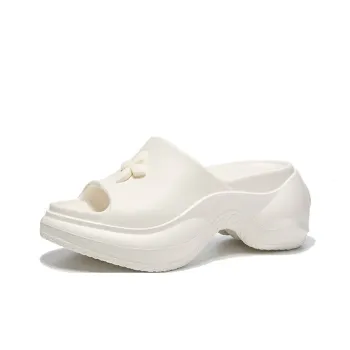 SUPEREDGE Slip Resistant Odor Resistant Massage Pad Slide Slippers Women's White