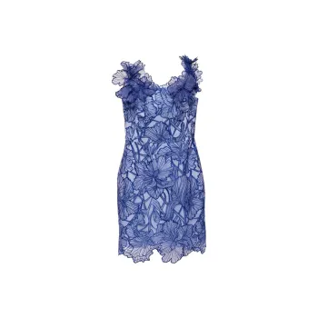 Marchesa Notte Floral embroidered Off shoulder Minidress