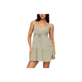 PRINCESS POLLY DIONNE MINI DRESS Slip Dresses Women's OLIVE/Olive
