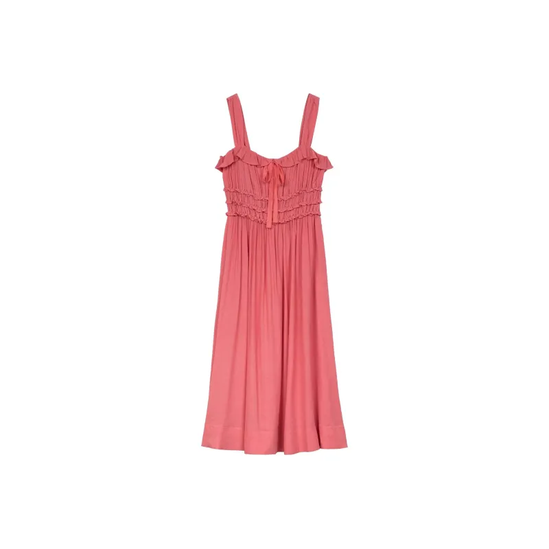 DOEN CAROLYNN DRESS Slip Dresses Women's Coral-0