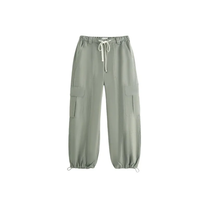 Abercrombie＆Fitch Cargo Pants Women's Army Green-0