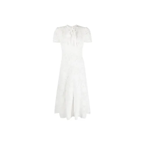 Self portrait Crossover detail Laced Midi Dress