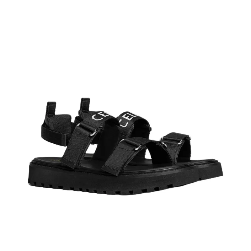 CELINE Billie Beach Sandals 3.5cm Men's Black-1