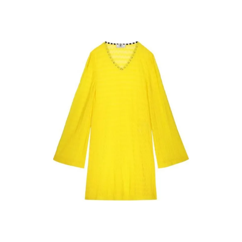 M Missoni Long-Sleeved Dresses Women's Yellow-0