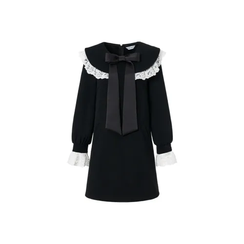 TAMMY TANGS Long Sleeved Dresses Women's Black White