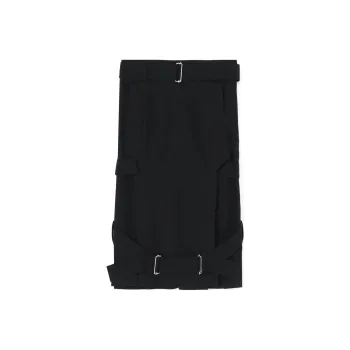 Yohji Yamamoto Denim Long Skirt Women's Black