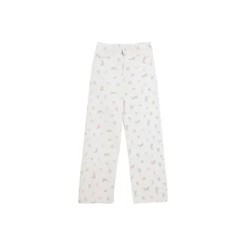 SUNSUNTOWN Jeans Women's Small Flower