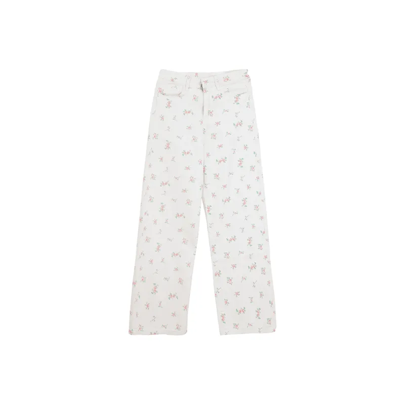 SUNSUNTOWN Jeans Women's Little Flower-0