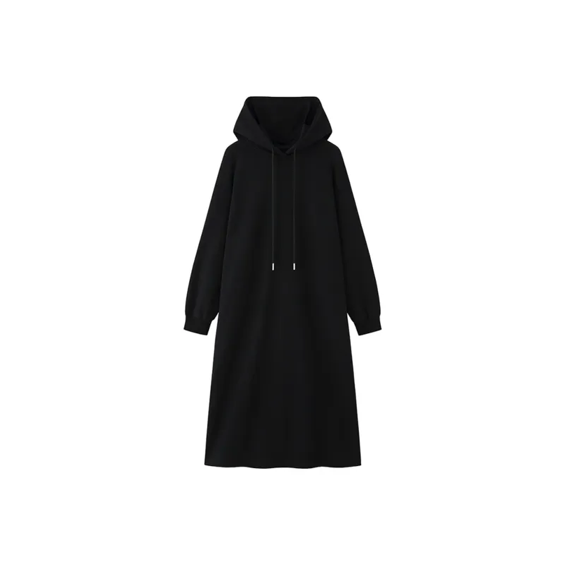 ZHOUMIAO Long Sleeved Dresses Women's Black-0