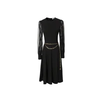 MISSSHINE Long Sleeved Dresses Women's Black
