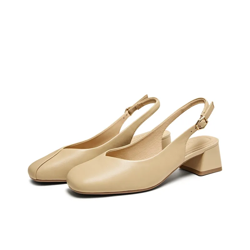 PT'SON High Heels Women's Cream White, Soft Apricot-7
