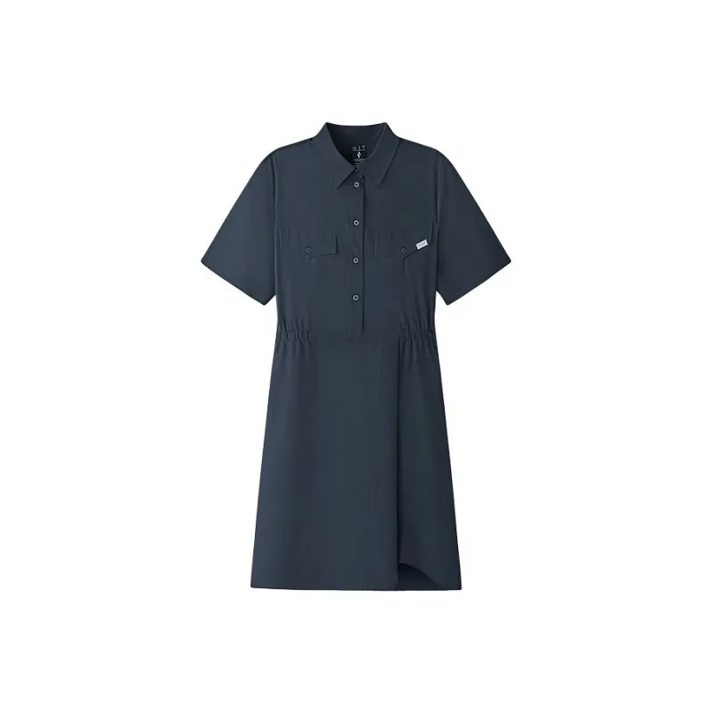 Skechers GO DRI SS25 Short Sleeved Dress Women's Captain Blue/01KA-0