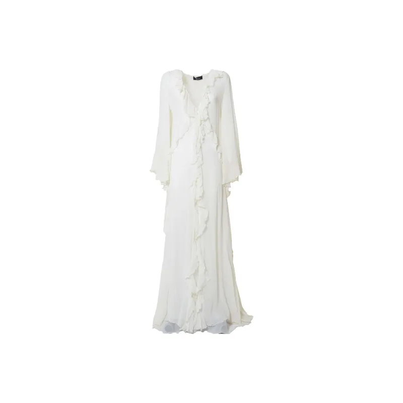 Blumarine Long-Sleeved Dresses Women's White-0