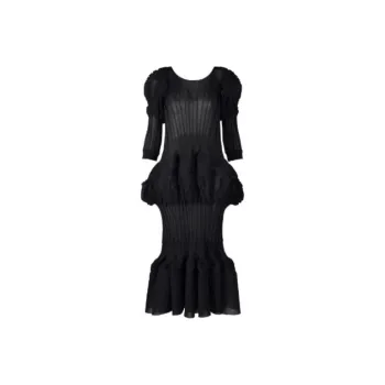 ISSEY MIYAKE Long-Sleeved Dresses Women's Black