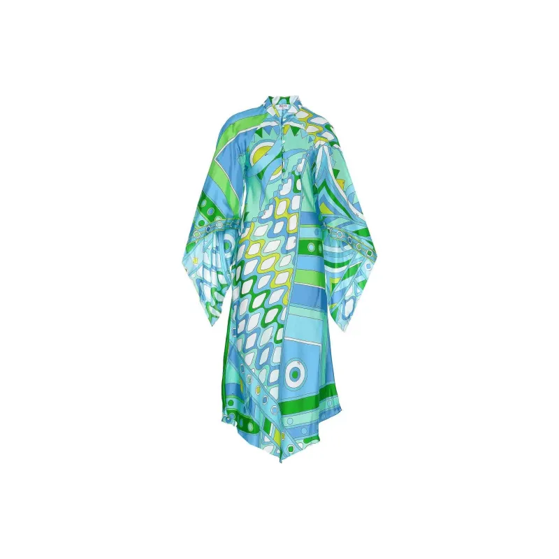 EMILIO PUCCI Vivara-print Silk Kaftan Dress-0